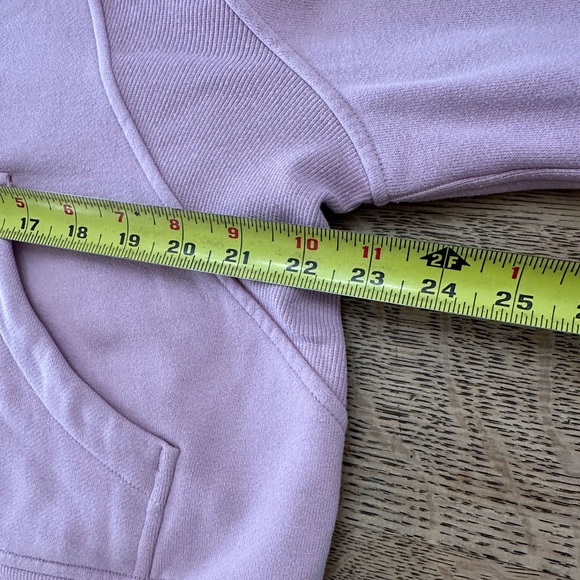 Lululemon Dusty Rose Pink Purple Scuba 1/2 Cup Hoodie Sweatshirt M/L - Picture 10 of 16